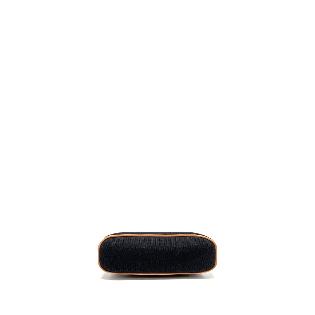 HERMES BOLIDE CASE, MINI MODEL COTTON BLACK/ORANGE SHW
