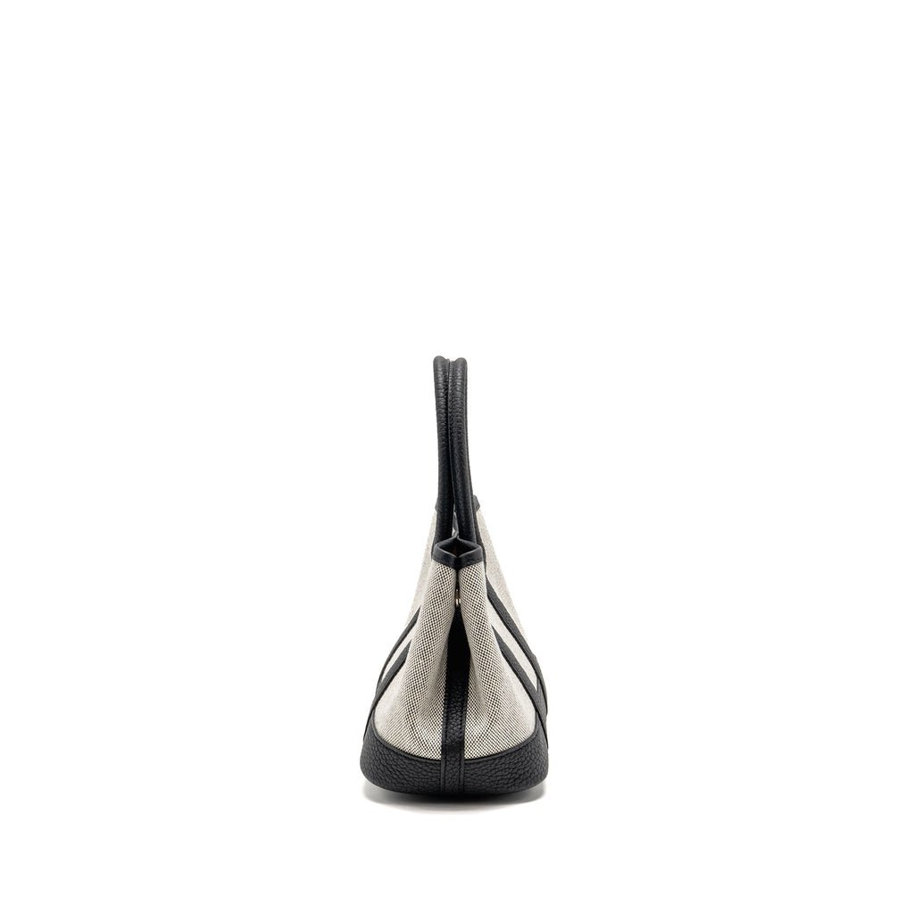 HERMES NEO GARDEN PARTY 23 CANVAS/NEGONDA ECRU/BLACK SHW