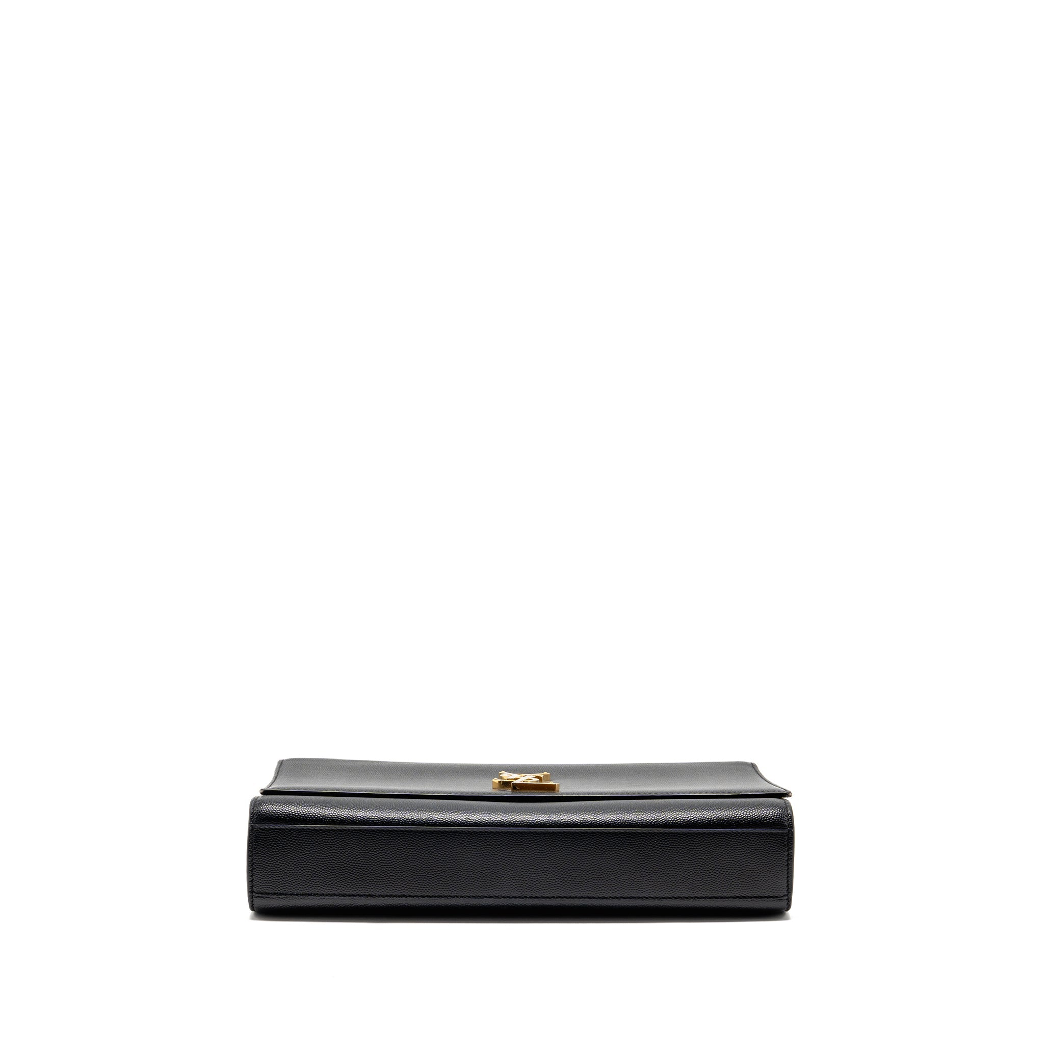 SAINT LAURENT/YSL LARGE KATE CHAIN BAG GRAINED CALFSKIN BLACK GHW