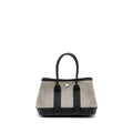 HERMES NEO GARDEN PARTY 23 CANVAS/NEGONDA ECRU/BLACK SHW