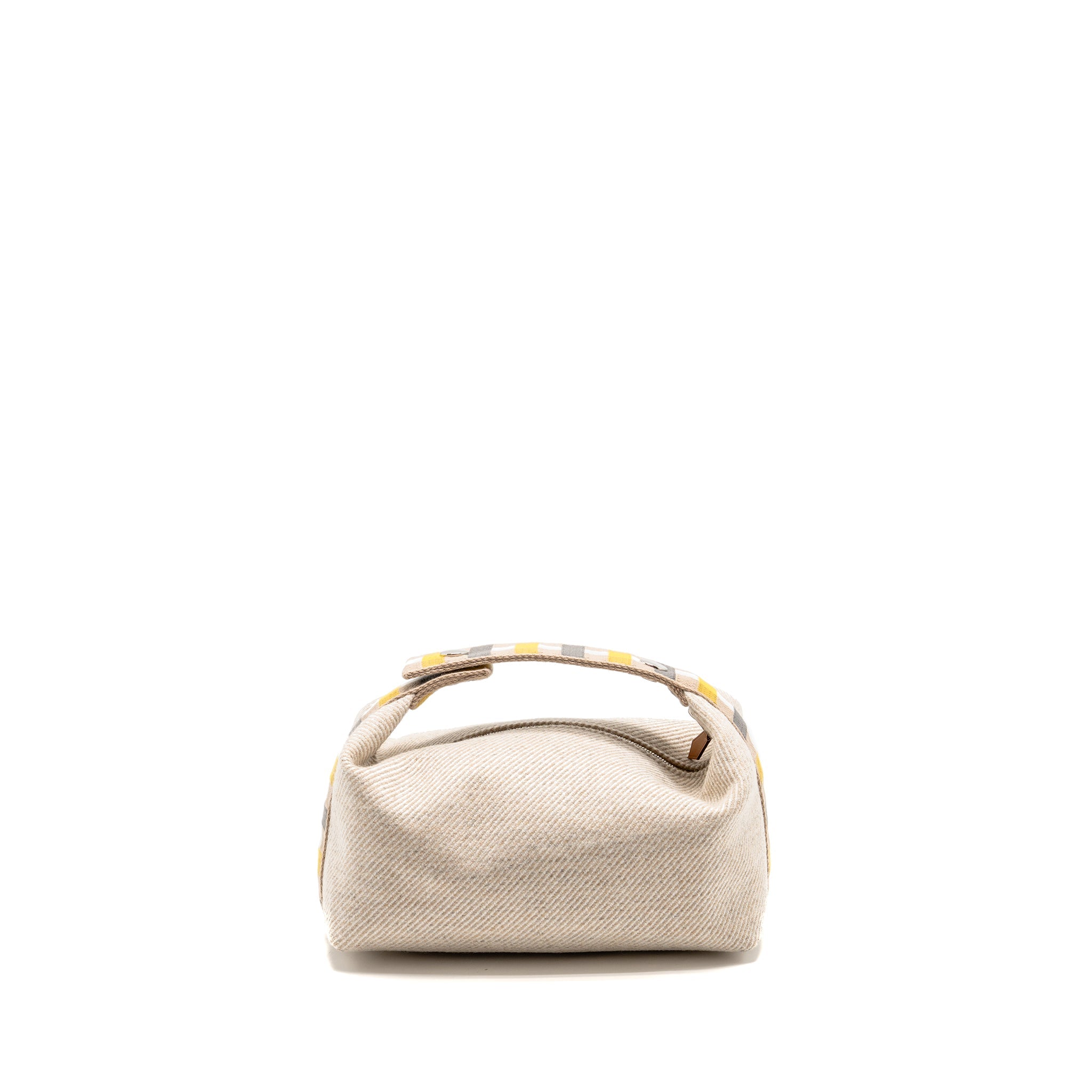 HERMES BRIDE-A-BRAC AU CARRE CASE, SMALL MODEL WOOL LIGHT BEIGE/ MULTICOLOUR SHW