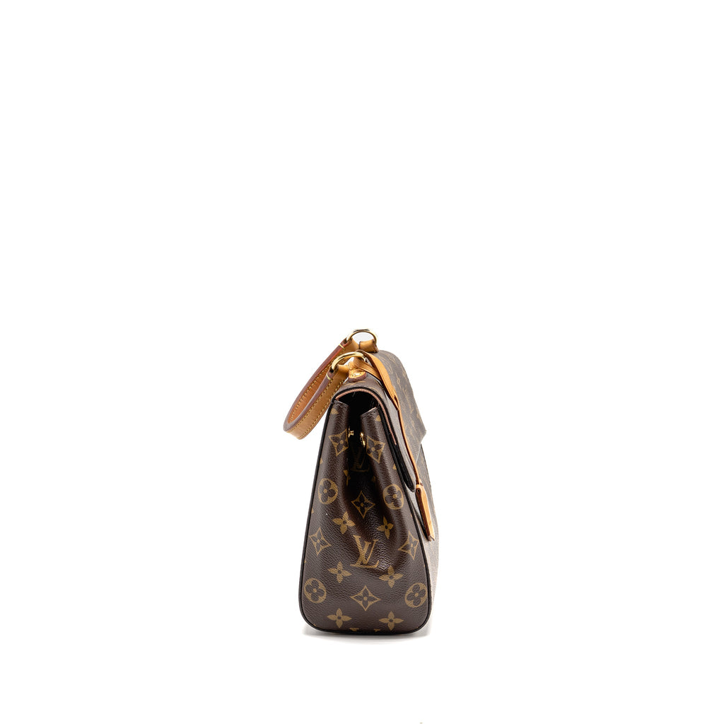 LOUIS VUITTON CLUNY BB MONOGRAM CANVAS WITH PINK STRAP GHW