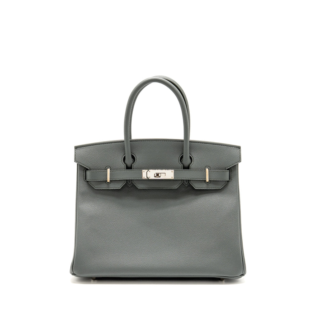 HERMES BIRKIN 30 EPSOM VERT AMANDE SHW
