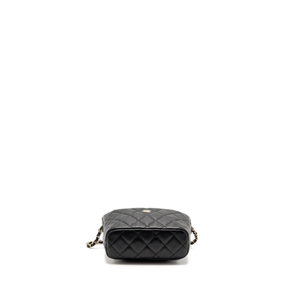 CHANEL 25C QUILTED HOBO BAG CAVIAR BLACK GHW (MICROCHIP)