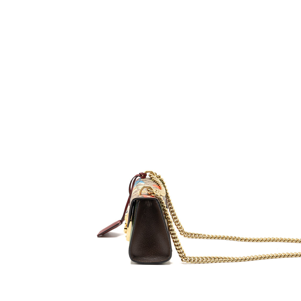 GUCCI SMALL PADLOCK SHOULDER BAG TIAN GG SUPREME CANVAS/LEATHER BROWN/MULTICOLOUR GHW