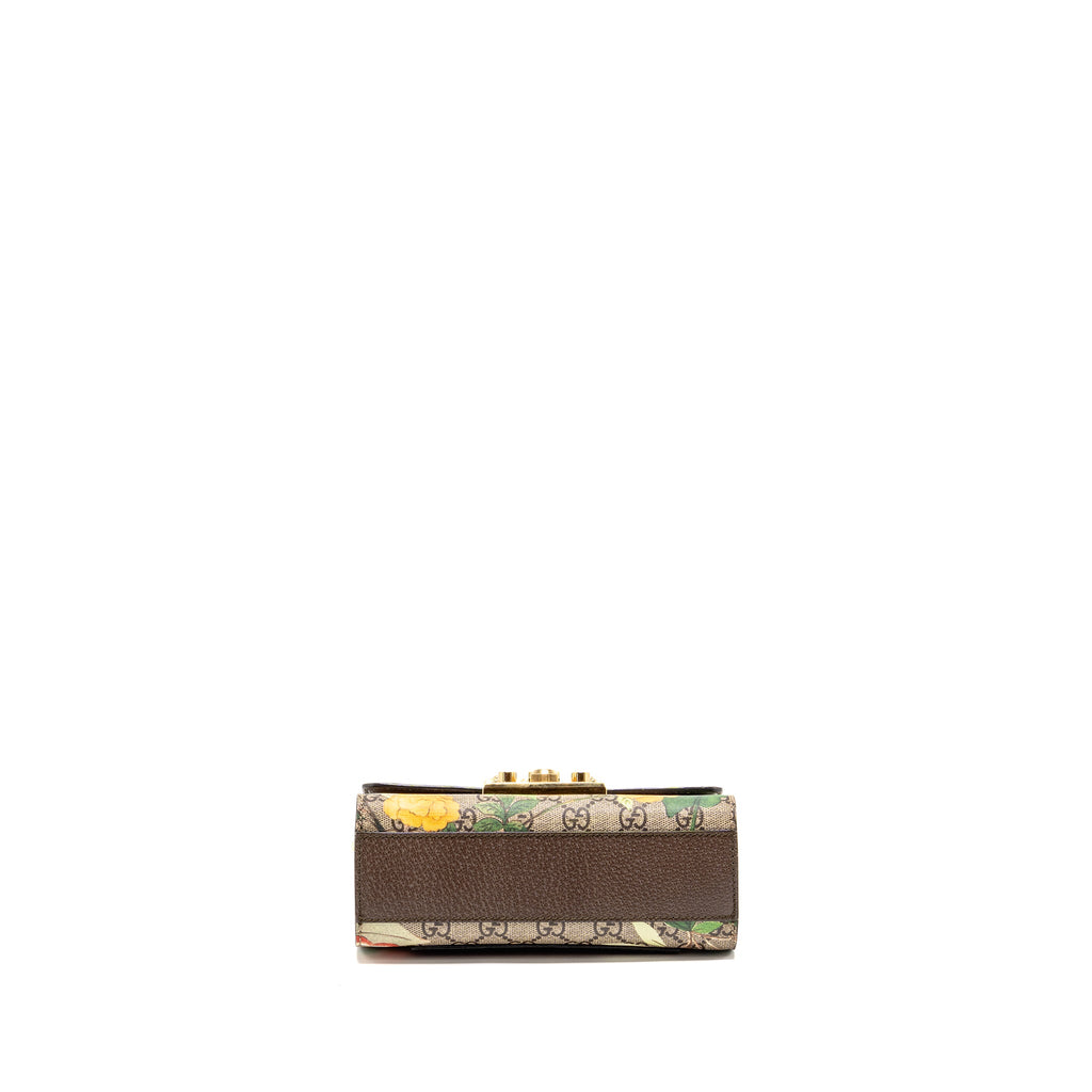 GUCCI SMALL PADLOCK SHOULDER BAG TIAN GG SUPREME CANVAS/LEATHER BROWN/MULTICOLOUR GHW
