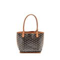 GOYARD MINI ANJOU TOTE GOYARDLINE CANVAS/LEATHER TAN/BLACK SHW