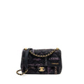 CHANEL LARGE MOOD FLAP BAG DENIM BLACK/MULTICOLOUR GHW (MICROCHIP)