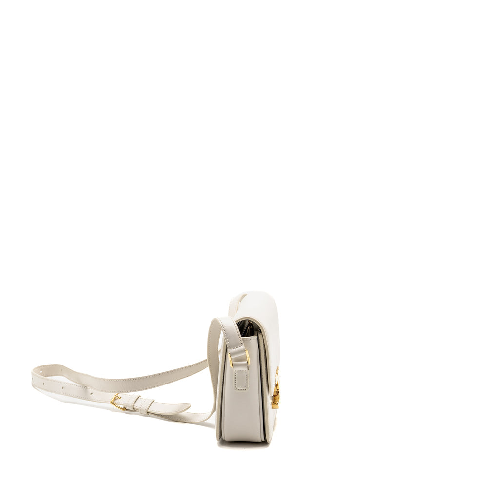 CELINE TEEN TRIOMPHE BAG CALFSKIN WHITE IVORY GHW