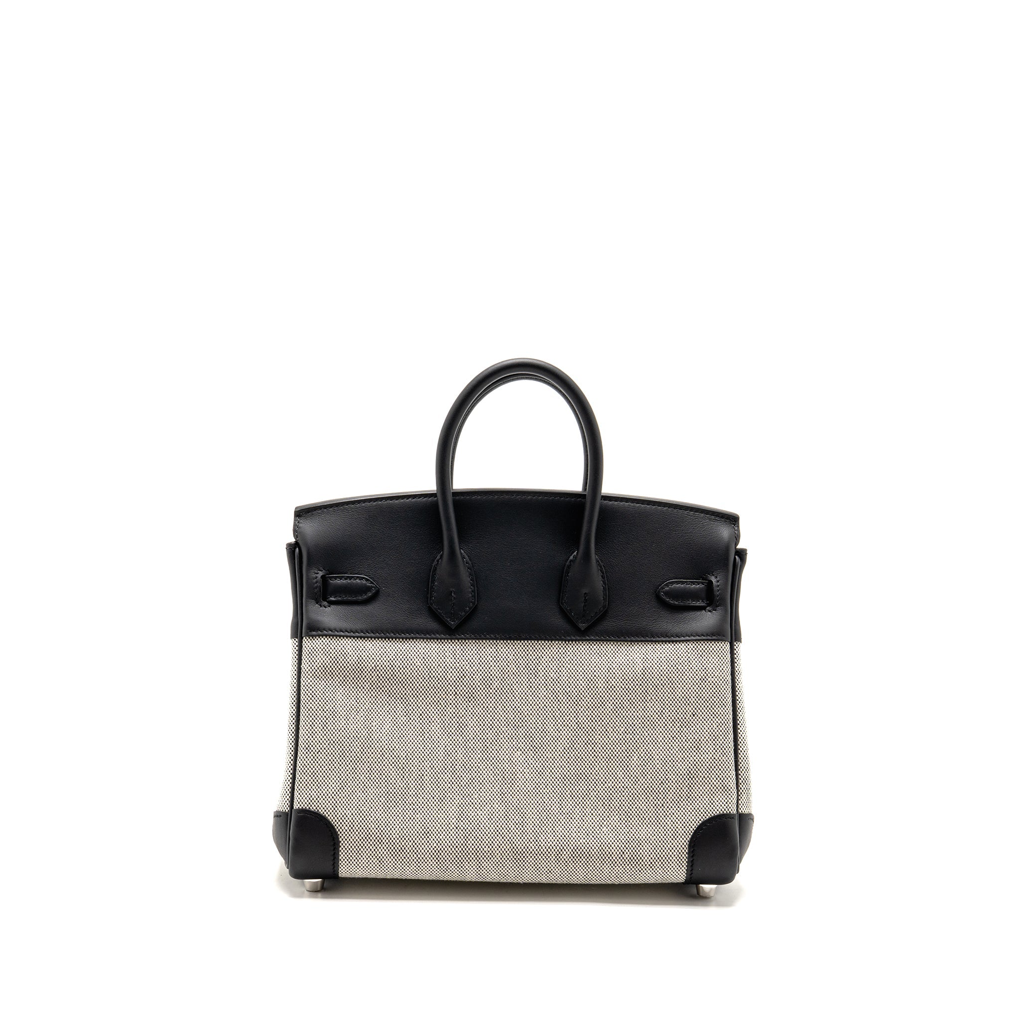 HERMES BIRKIN 25 TOILE SWIFT / CANVAS BLACK SHW