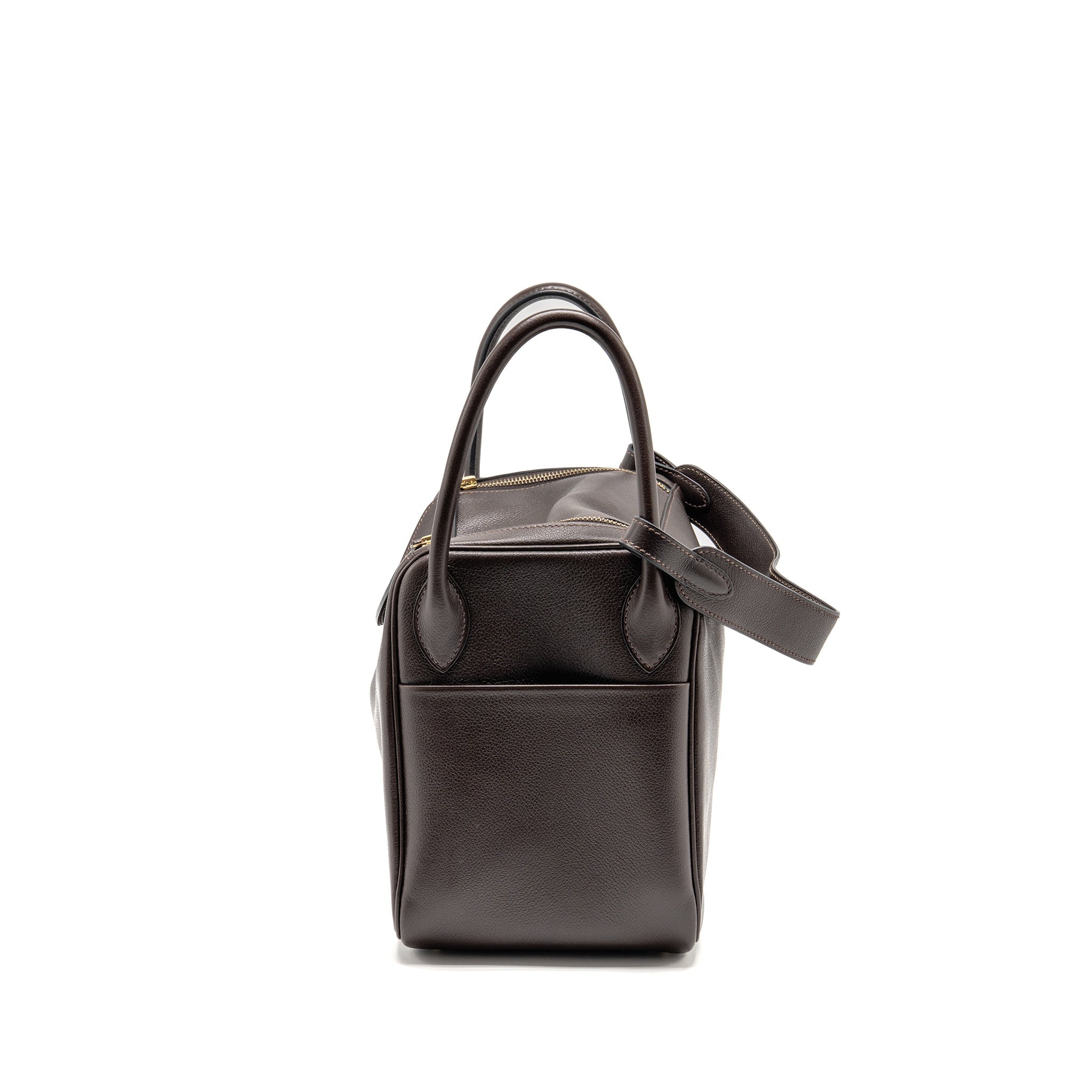HERMES LINDY 30 EVERGRAIN EBENE GHW