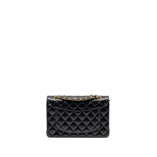 CHANEL SMALL CLASSIC DOUBLE FLAP BAG LAMBSKIN BLACK GHW