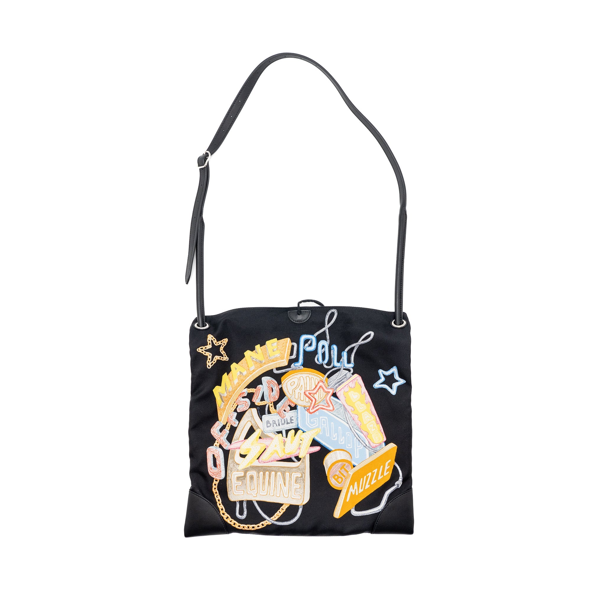 HERMES SILKCITY SHOULDER BAG MULTICOLOUR BLACK SHW