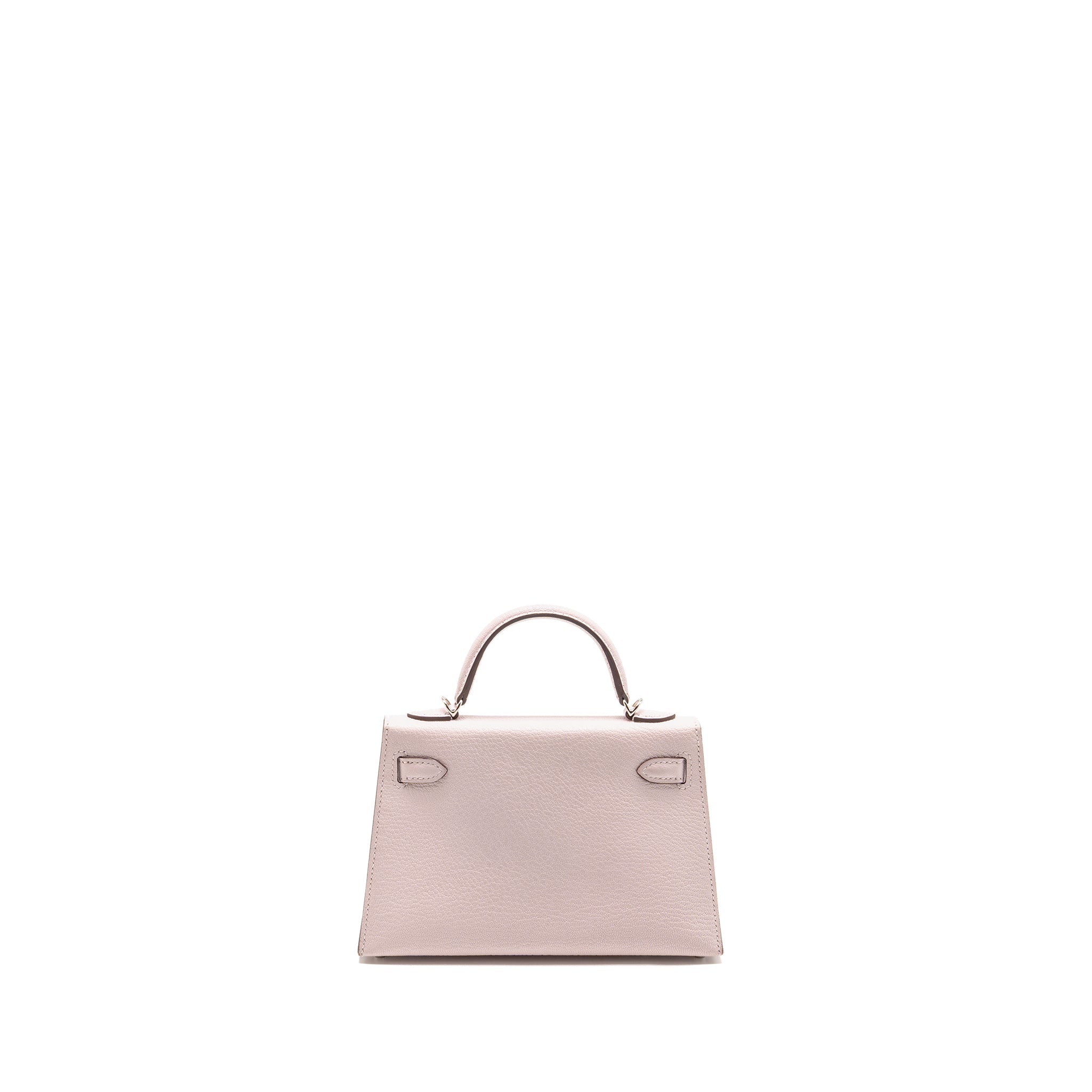 HERMES MINI KELLY II SPECIAL ORDER CHEVRE MYSORE LEATHER MAUVE PALE / GOLD SHW