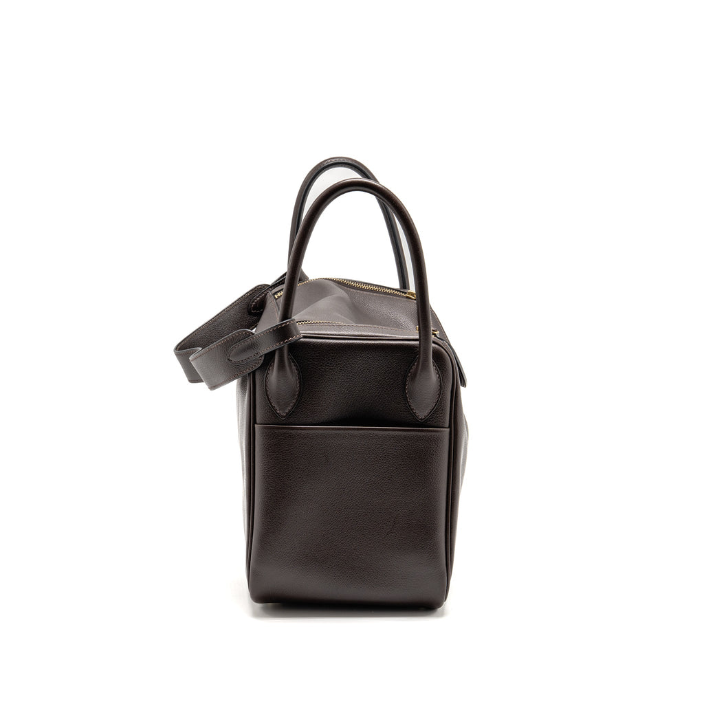 HERMES LINDY 30 EVERGRAIN EBENE GHW