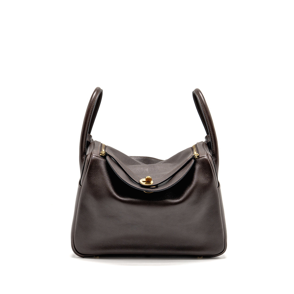 HERMES LINDY 30 EVERGRAIN EBENE GHW