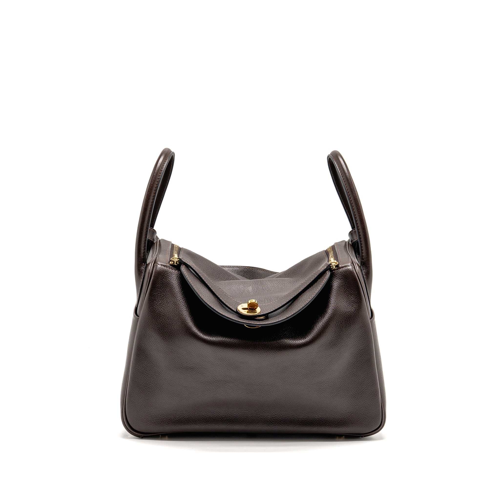 HERMES LINDY 30 EVERGRAIN EBENE GHW