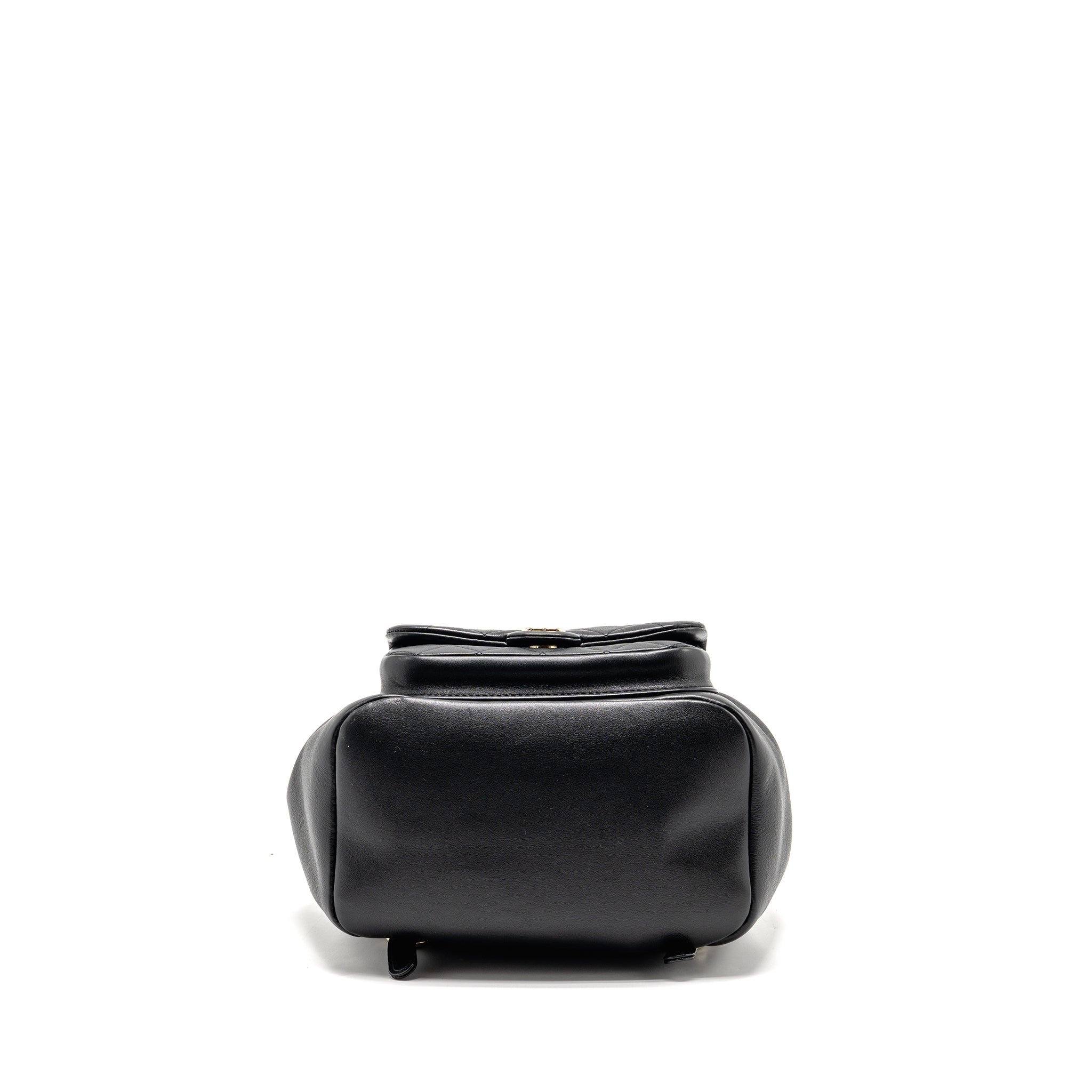 CHANEL LARGE DUMA BACKPACK CALFSKIN BLACK LGHW (MICROCHIP)