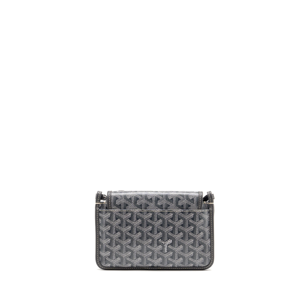 GOYARD PORTEFEUILLE POCHETTE PLUMET GOYARDINE CANVAS / CALFSKIN GREY SHW