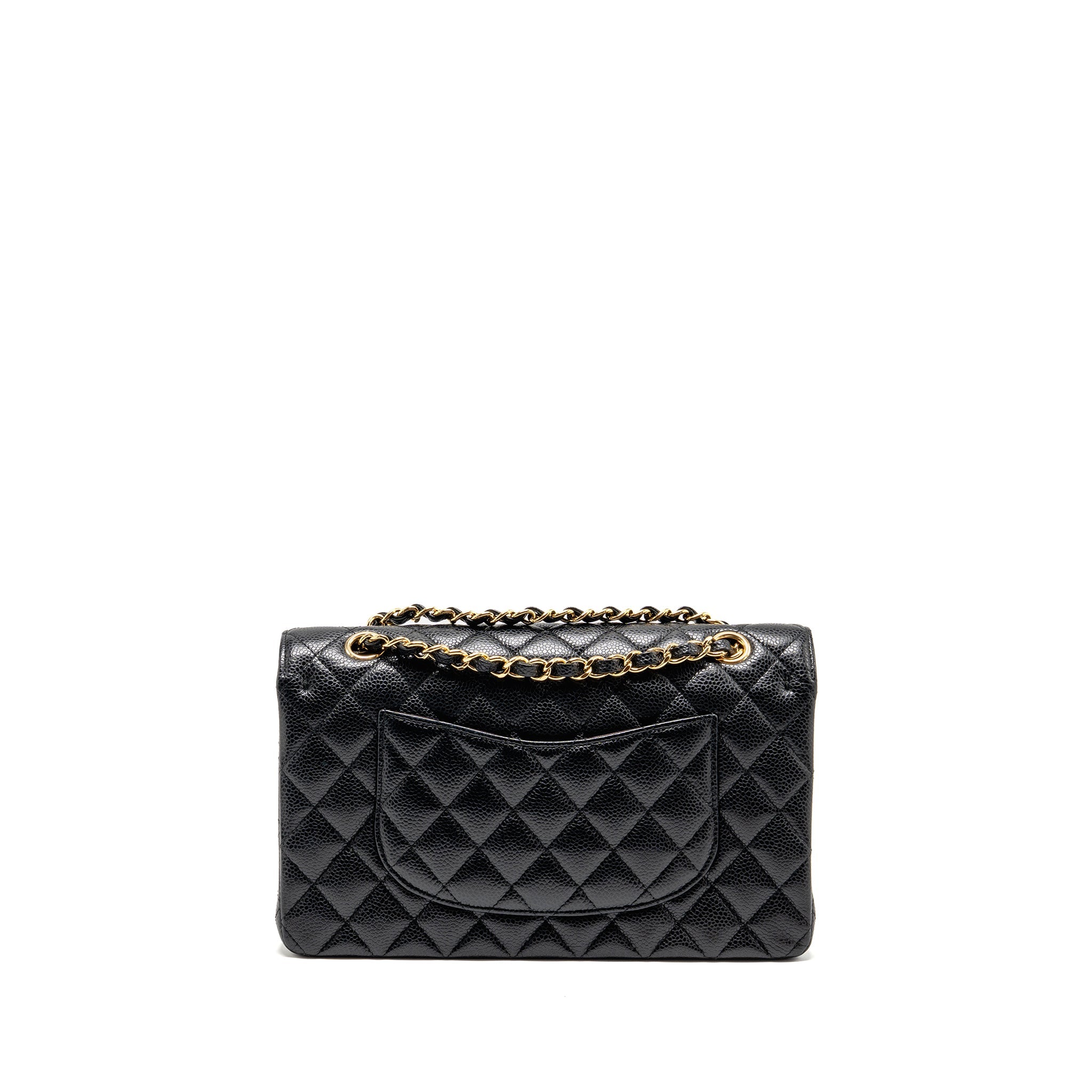 CHANEL MEDIUM CLASSIC DOUBLE FLAP BAG CAVIAR BLACK GHW