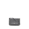 GOYARD PORTEFEUILLE POCHETTE PLUMET GOYARDINE CANVAS / CALFSKIN GREY SHW