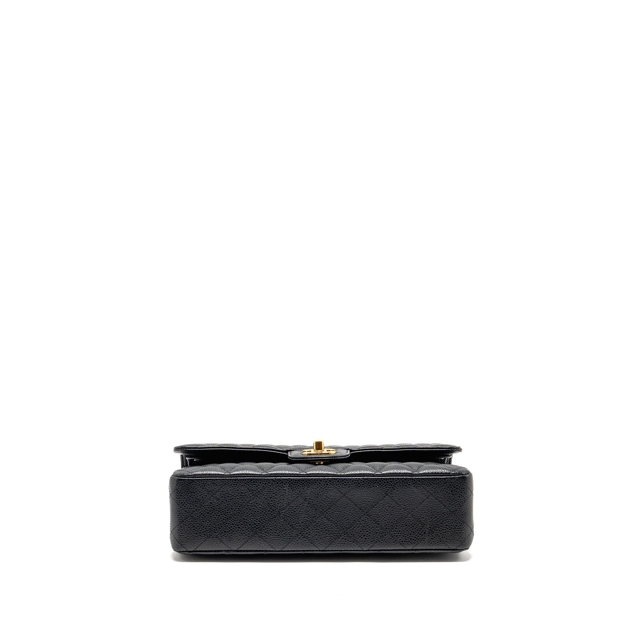CHANEL MEDIUM CLASSIC DOUBLE FLAP BAG CAVIAR BLACK GHW