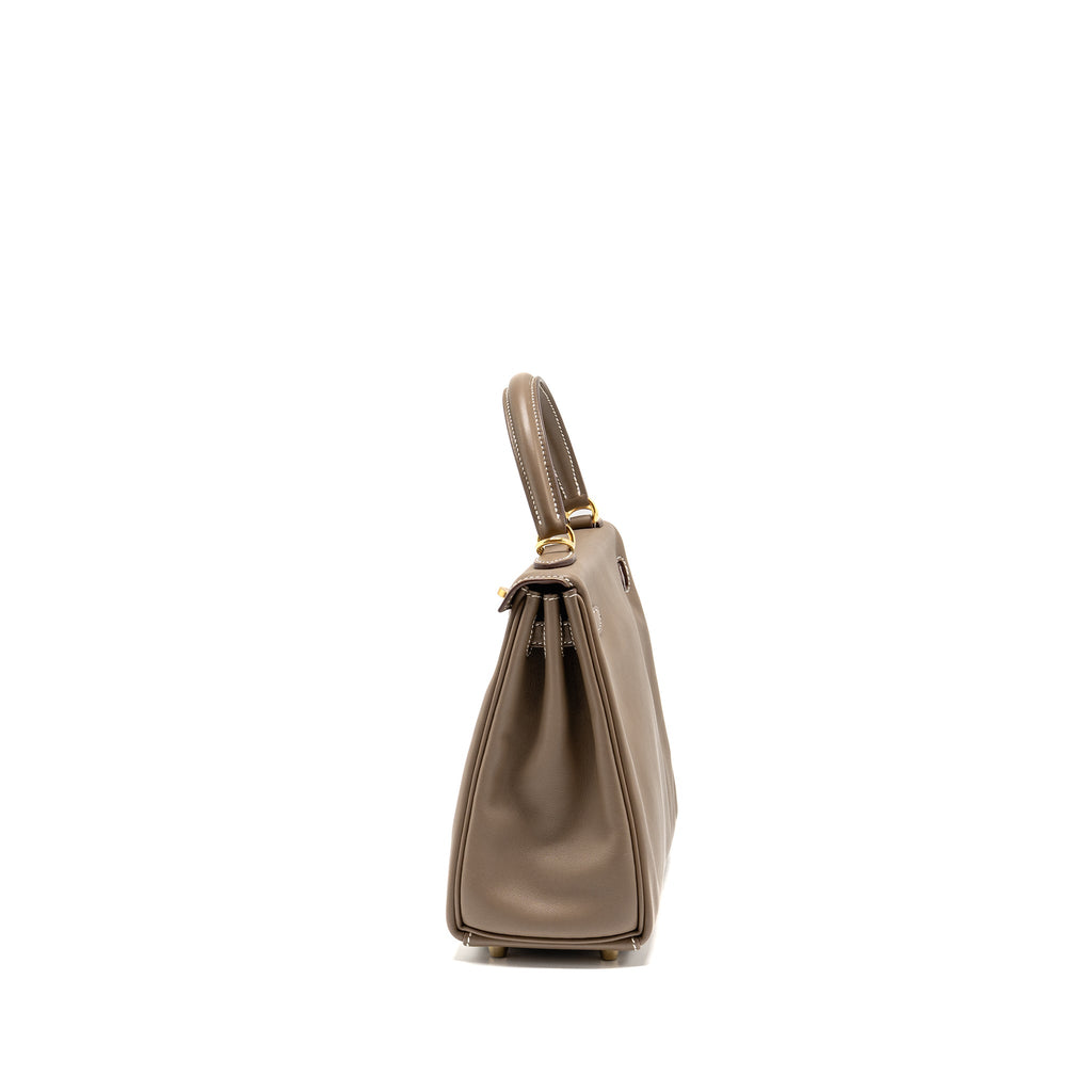 HERMES KELLY 25 SWIFT ETOUPE GHW