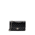 CHANEL MEDIUM CLASSIC DOUBLE FLAP BAG LAMBSKIN BLACK SHW