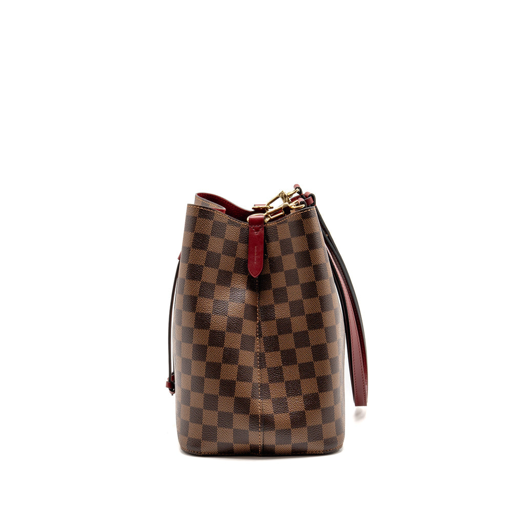 LOUIS VUITTON NEO NOE DAMIER EBENE CANVAS BROWN / BERRY GHW