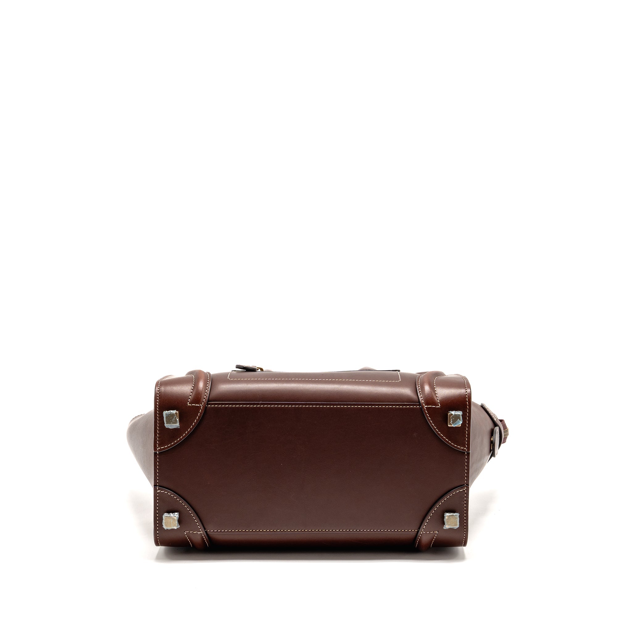 CELINE MICRO LUGGAGE BAG CALFSKIN BURGUNDY GHW