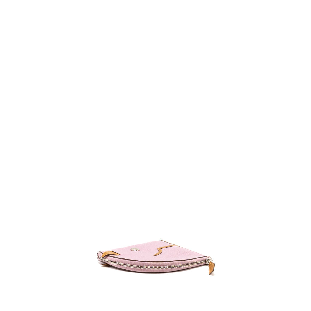 HERMES PADDOCK CHANGE PURSE CHEVRE MYSORE MAUVE SYLVESTRE/CARAMEL SHW