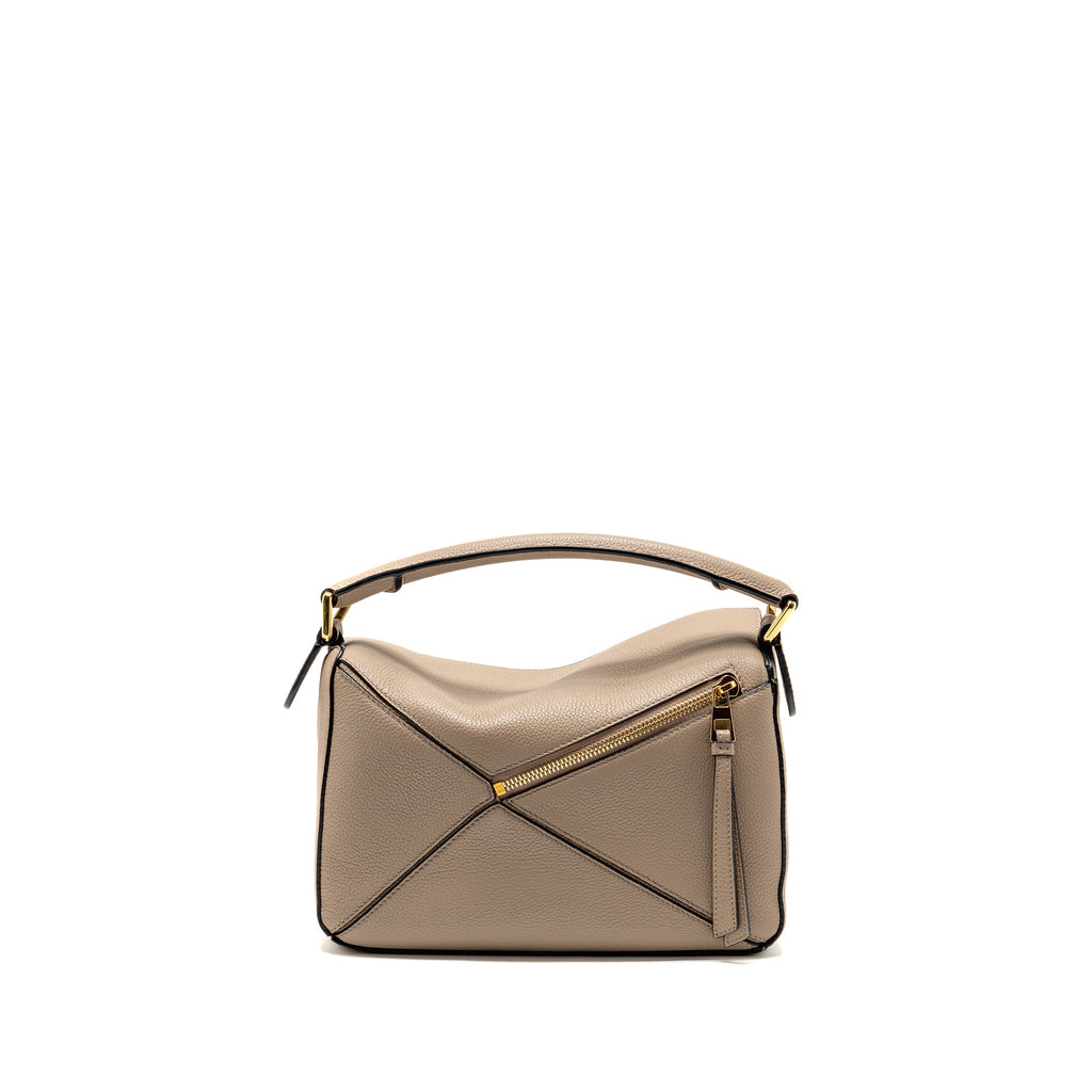 LOEWE SMALL PUZZLE BAG GRAINED CALFSKIN SAND GHW