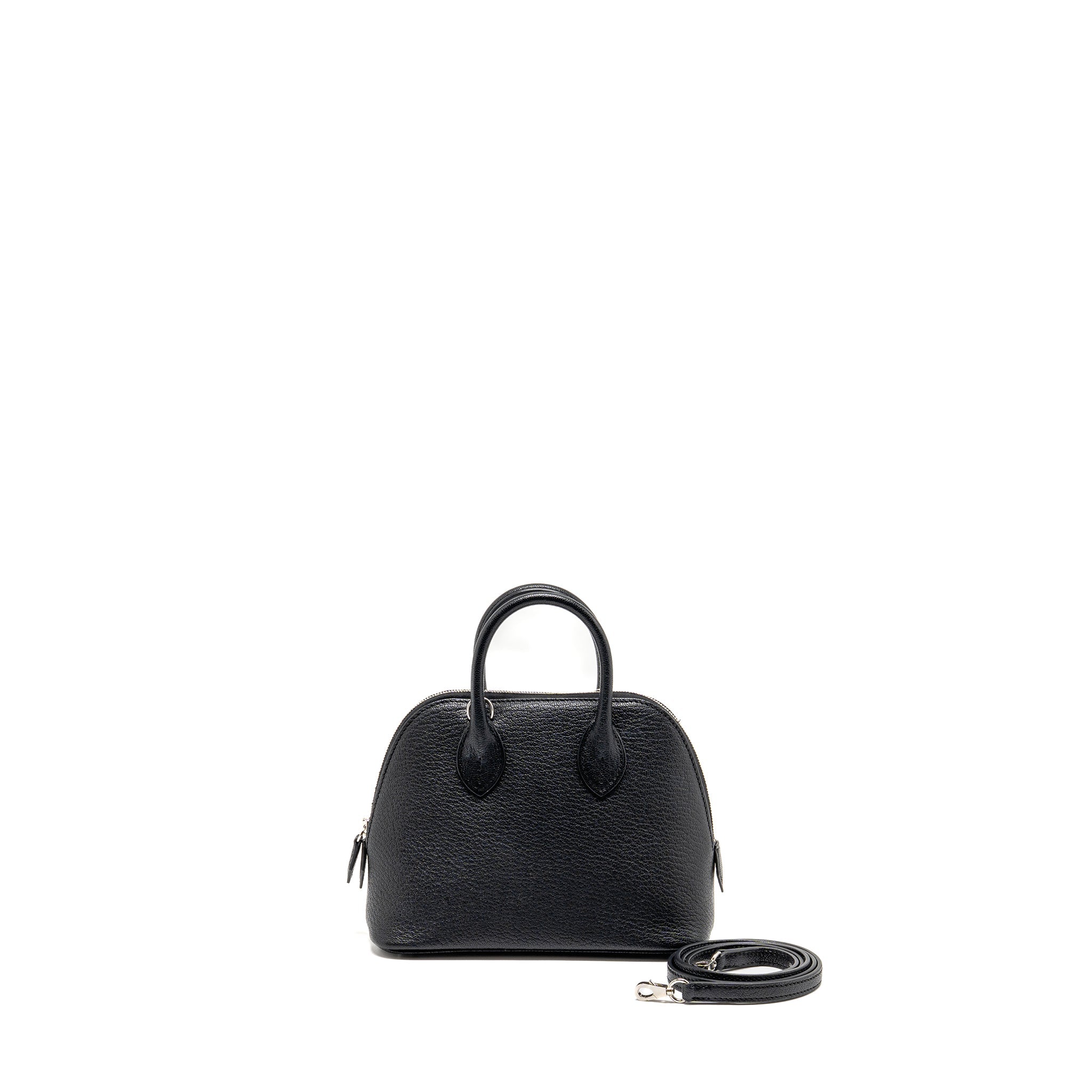HERMES MINI BOLIDE CHEVRE MYSORE BLACK SHW