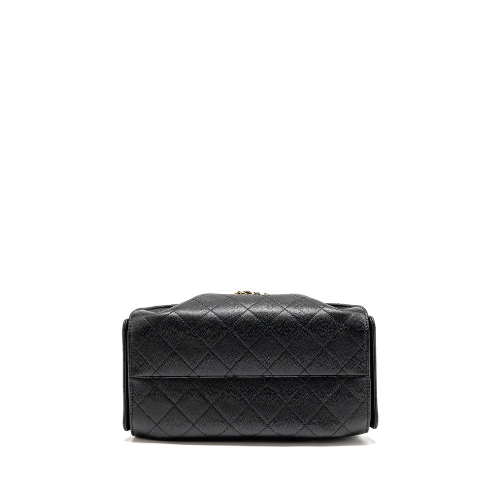 CHANEL 25 SMALL HANDBAG GRAINED CALFSKIN BLACK GHW (MICROCHIP)