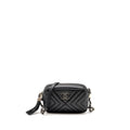 CHANEL DIAGONAL CHEVRON CAMERA BAG WITH DETAILED TASSEL CALFSKIN BLACK SHW
