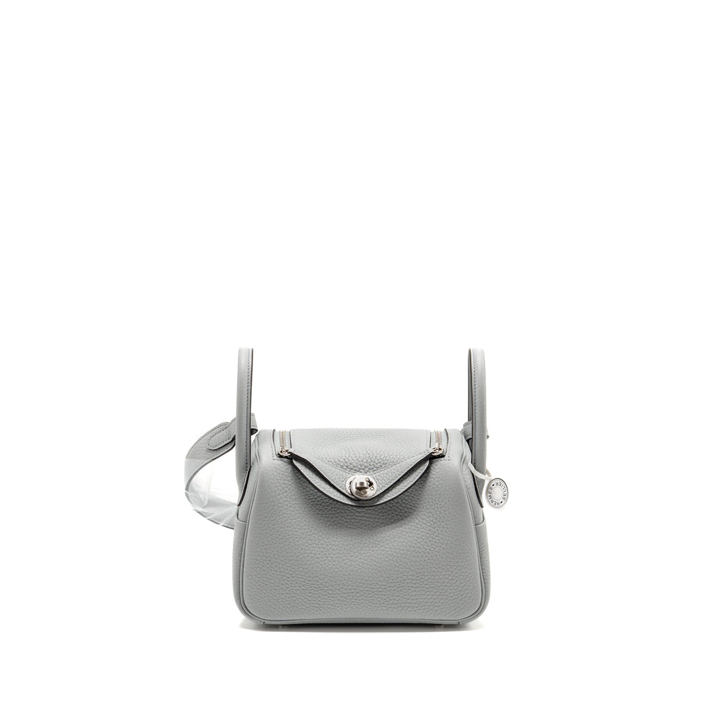HERMES MINI LINDY II CLEMENCE BLUE GLACIER SHW