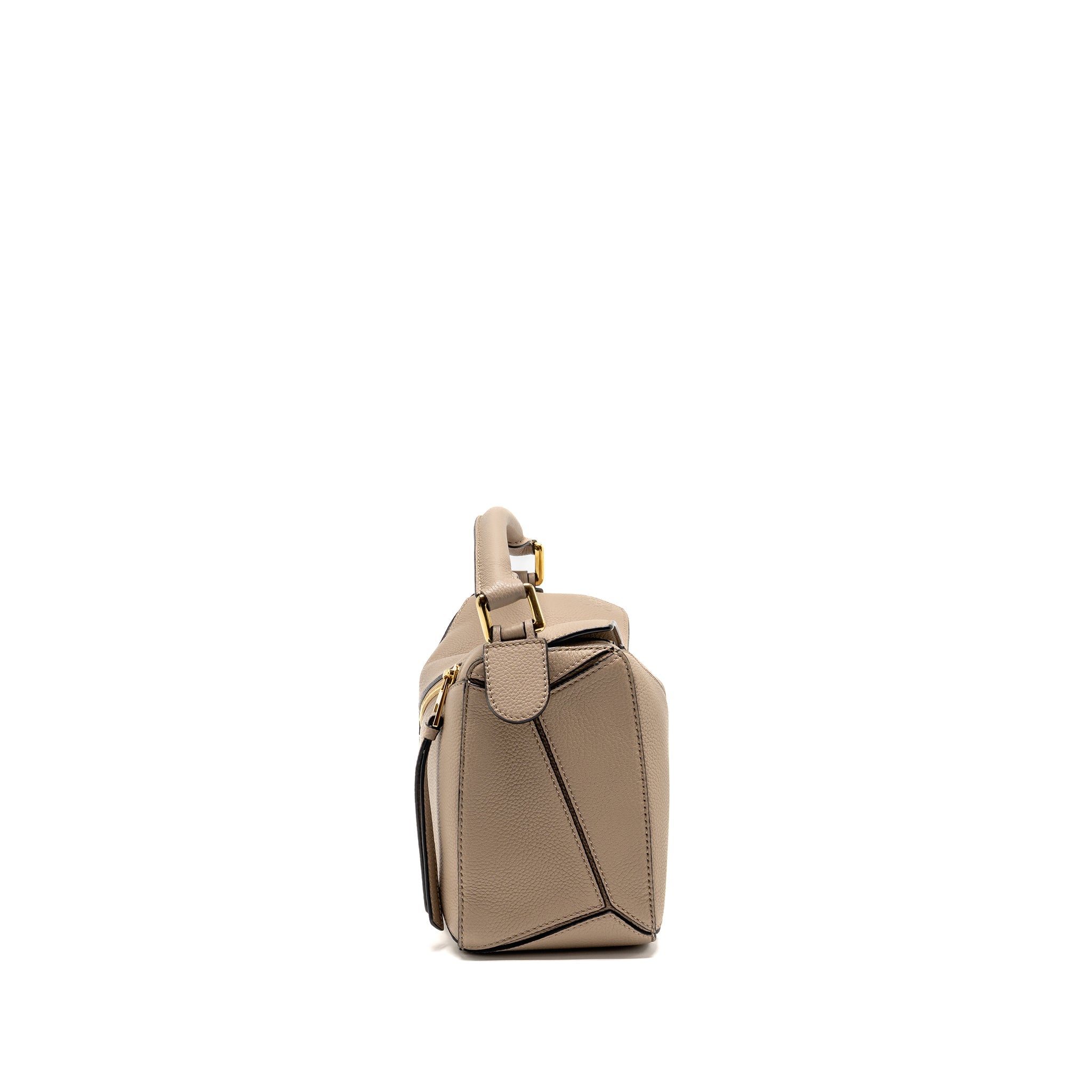 LOEWE SMALL PUZZLE BAG GRAINED CALFSKIN SAND GHW