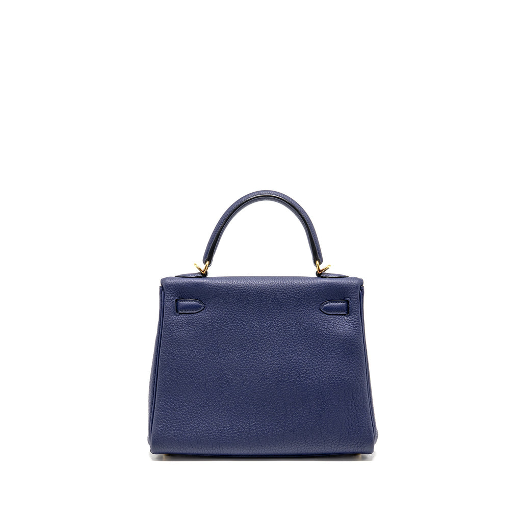 HERMES KELLY 25 TOGO BLUE GHW