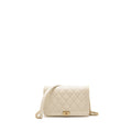 CHANEL BOY WALLET ON CHAIN CAVIAR WHITE LGHW