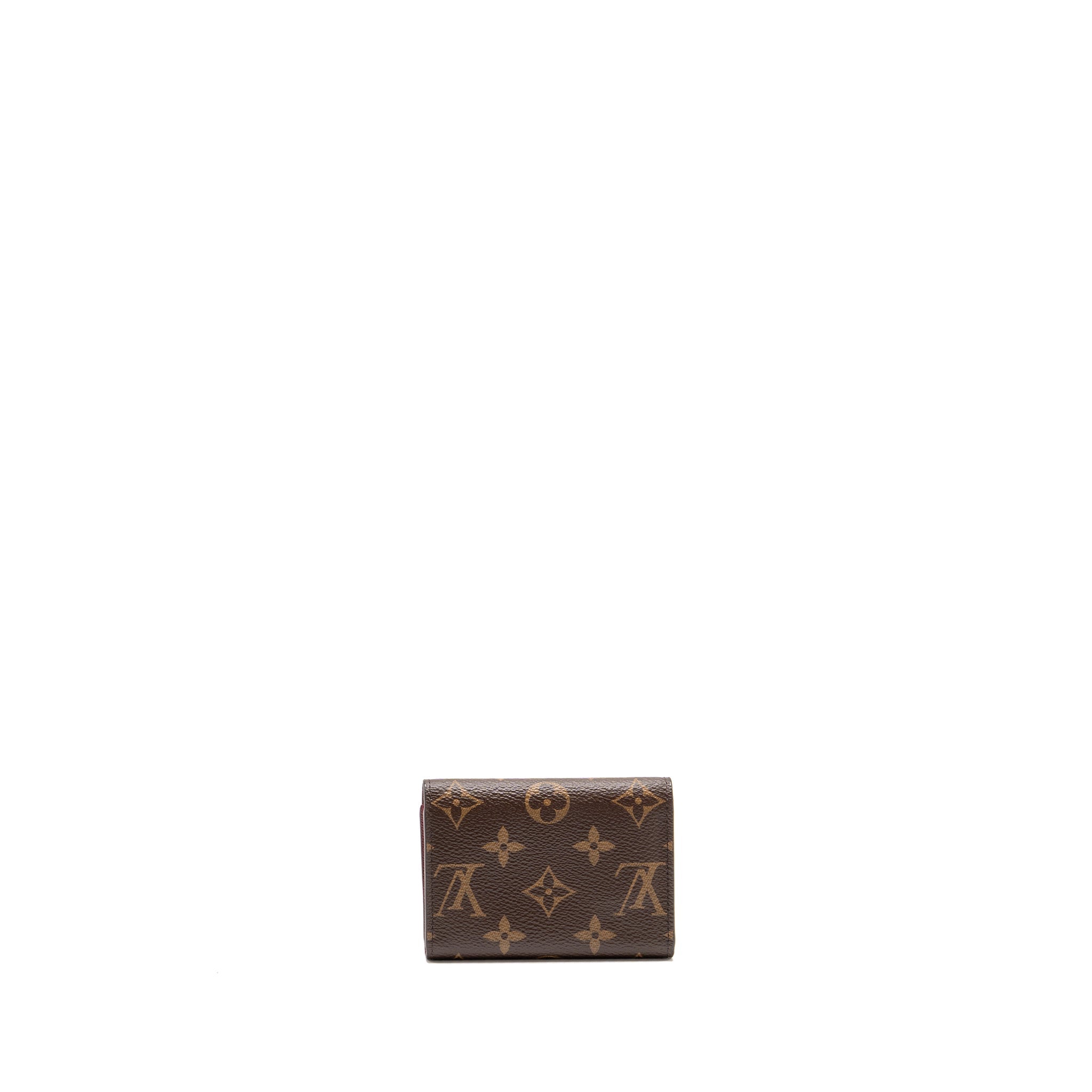 LOUIS VUITTON ROSALIE COIN PURSE MONOGRAM CANVAS FUCHSIA, KEY POUCH DAMIER EBENE GHW(SELL IN A SET)