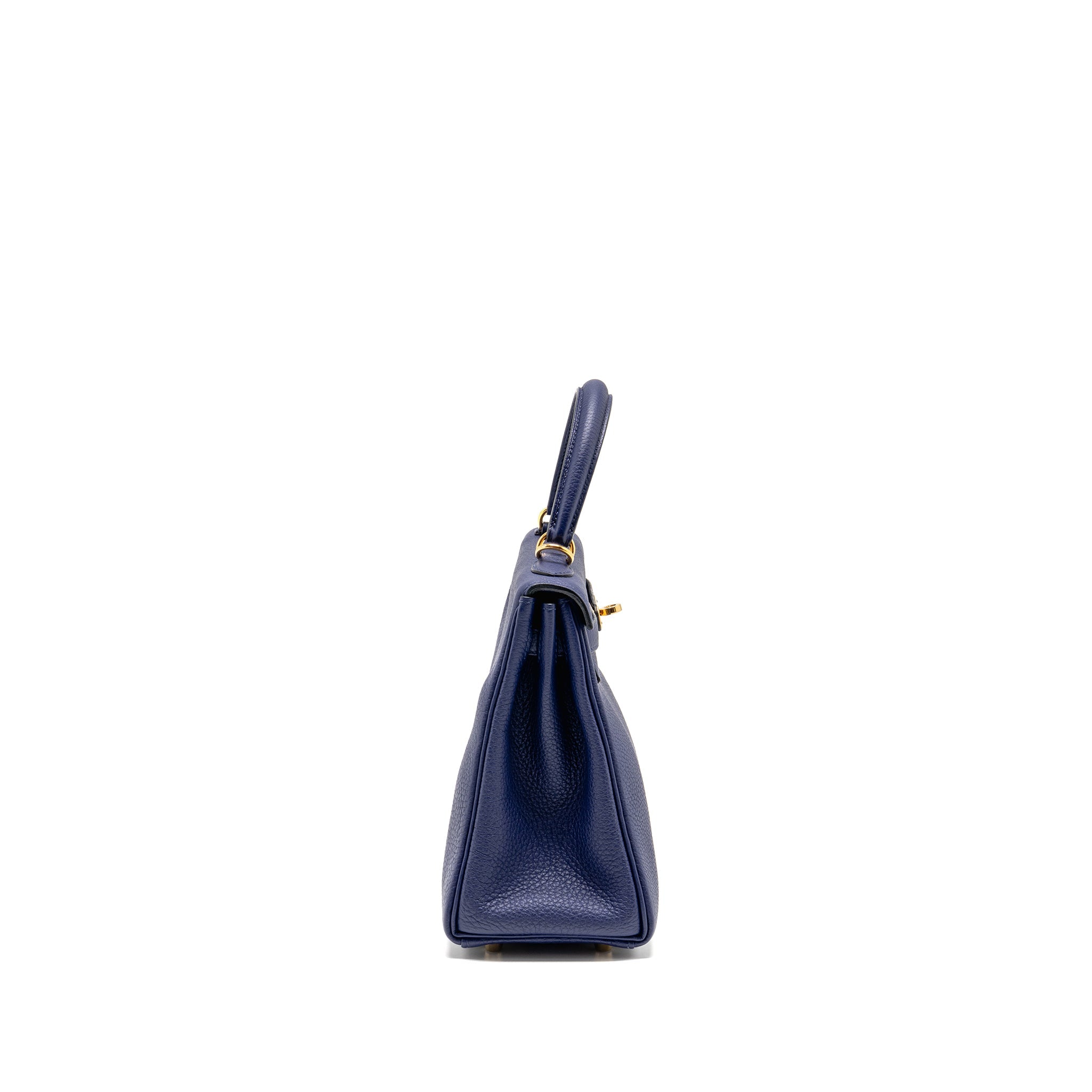HERMES KELLY 25 TOGO BLUE GHW