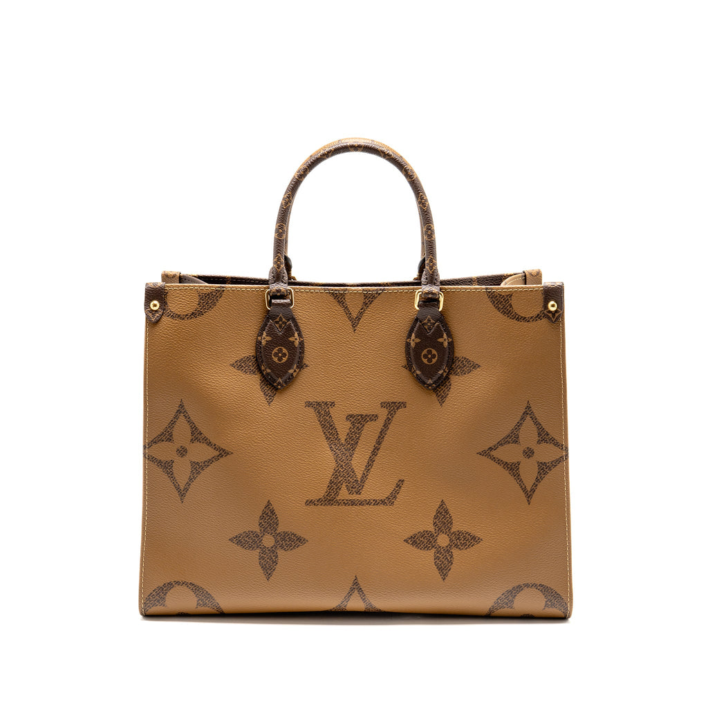 LOUIS VUITTON ONTHEGO MM MONOGRAM REVERSE CANVAS GHW