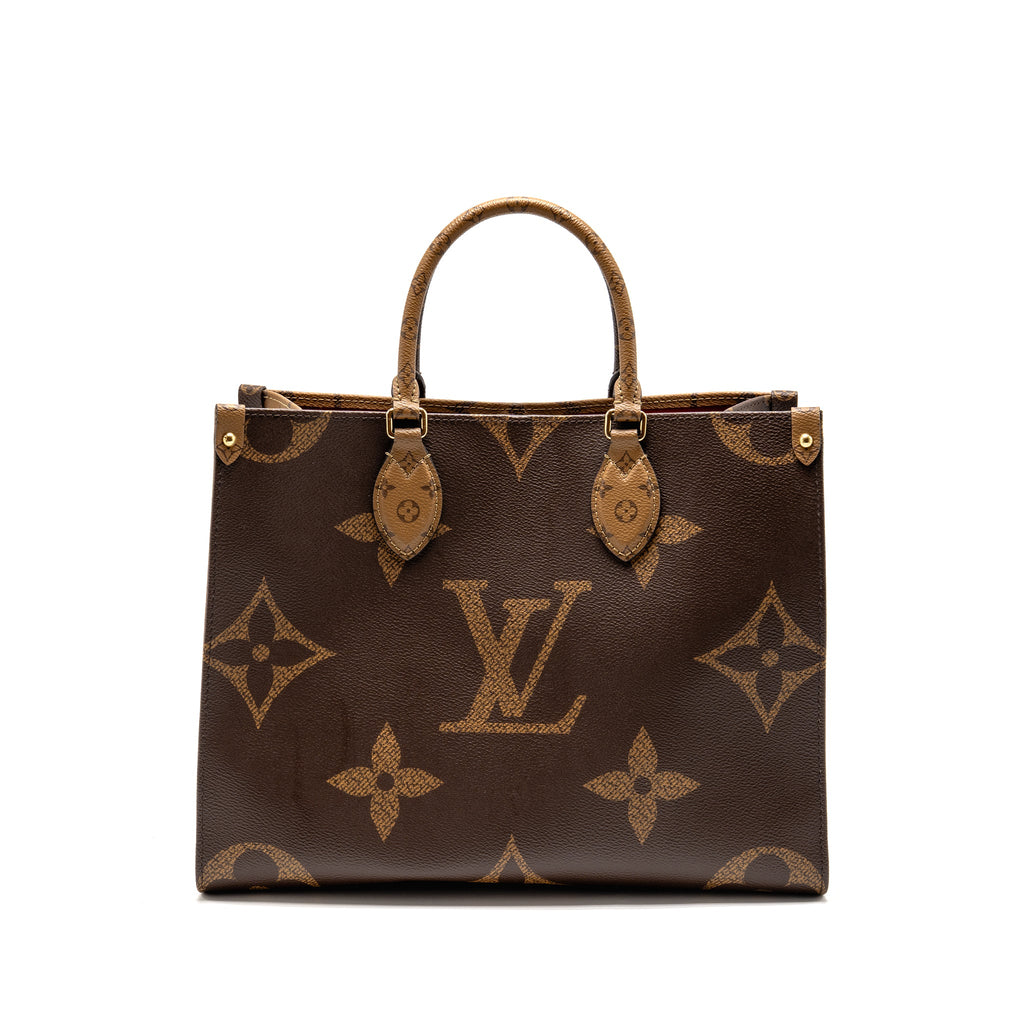 LOUIS VUITTON ONTHEGO MM MONOGRAM REVERSE CANVAS GHW