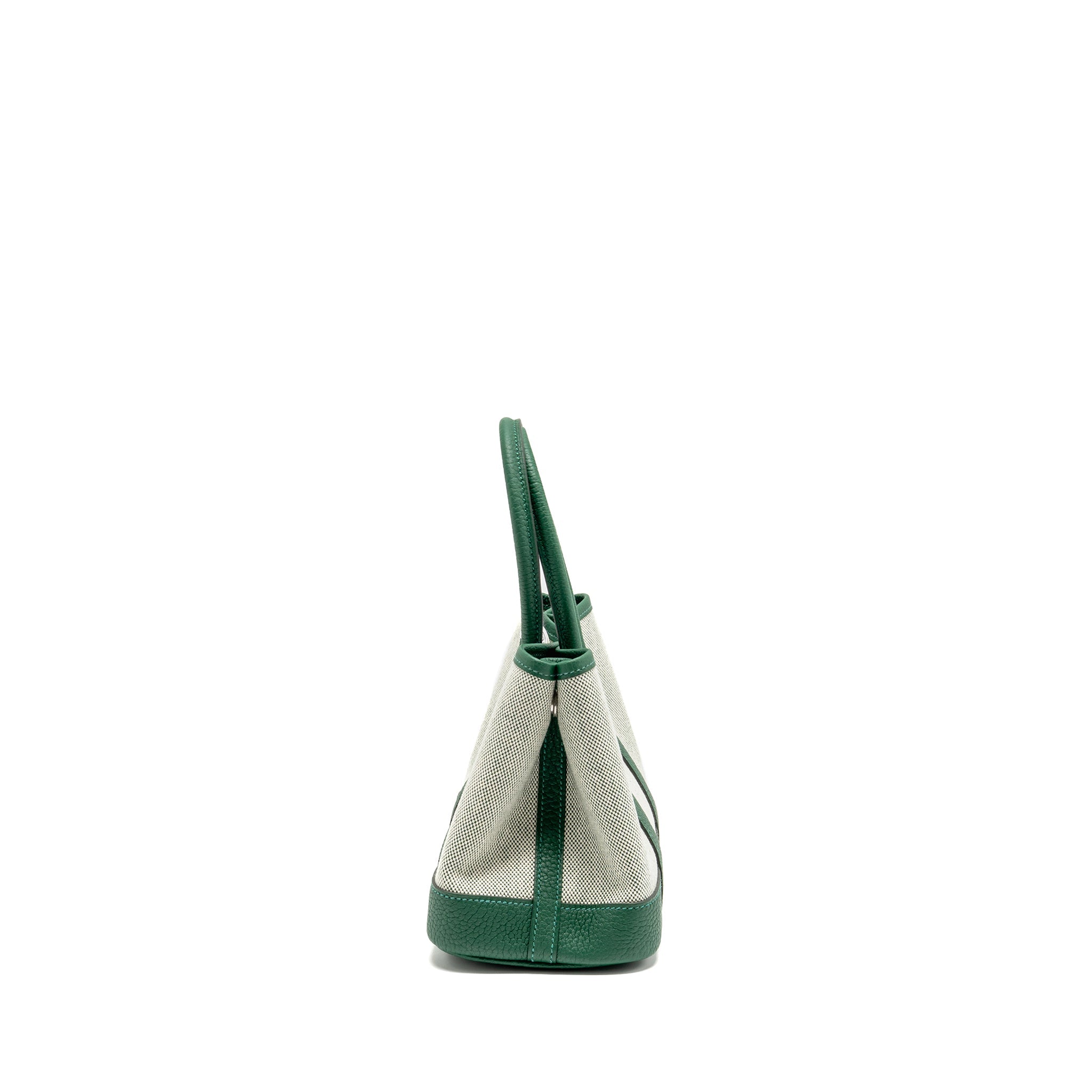 HERMES NEO GARDEN PARTY 23 CANVAS/NEGONDA ECRU/VERT MOYEN SHW