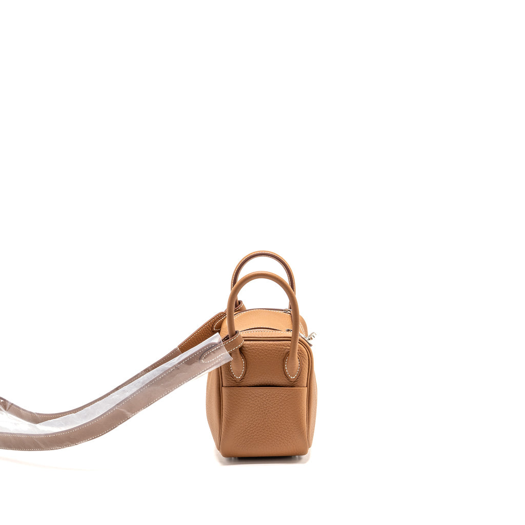 HERMES MINI LINDY II CLEMENCE GOLD SHW