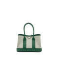 HERMES NEO GARDEN PARTY 23 CANVAS/NEGONDA ECRU/VERT MOYEN SHW