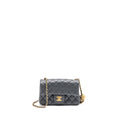 CHANEL 23K PEARL CRUSH MINI RECTANGULAR FLAP BAG DARK GREY GHW (MICROCHIP)