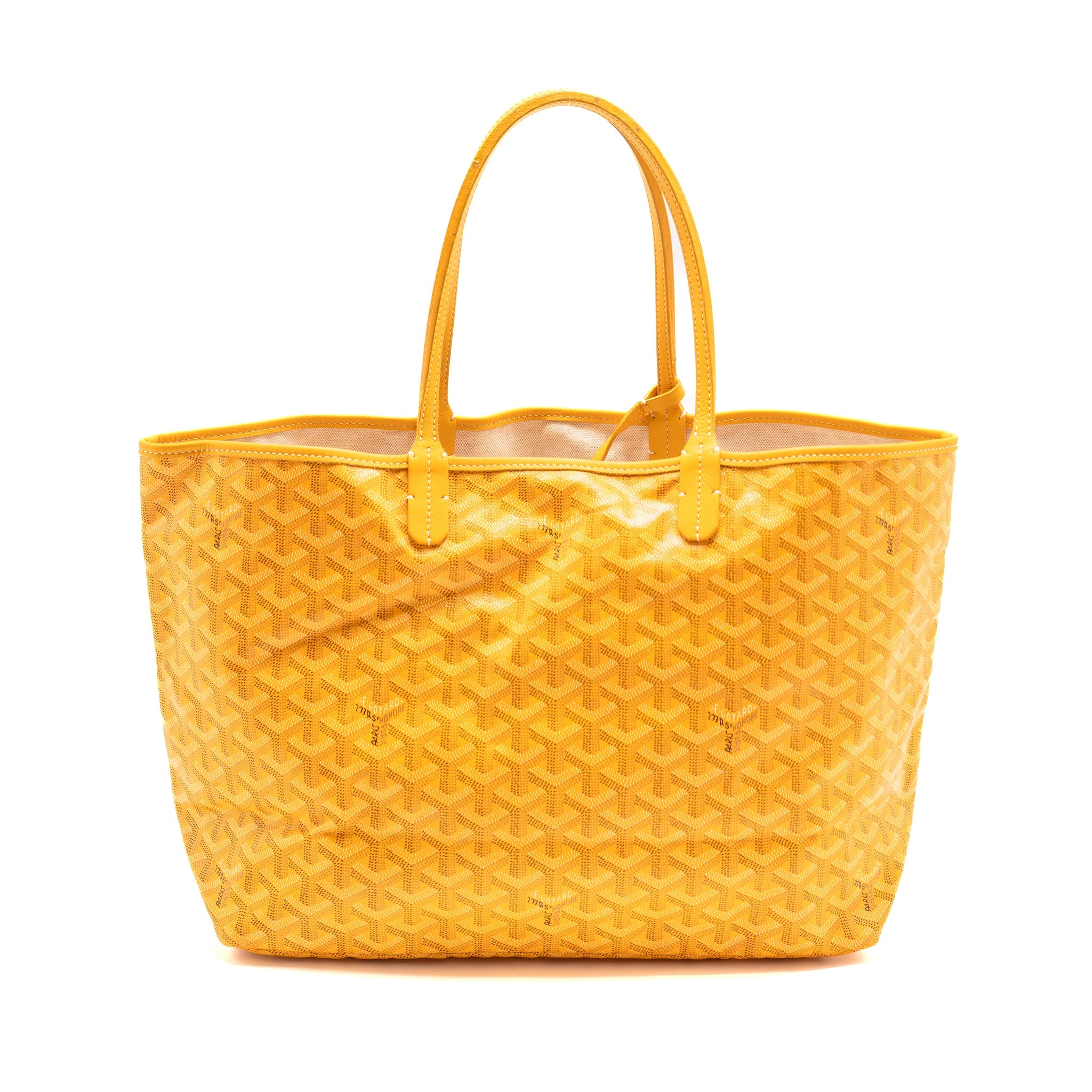 GOYARD SAINT LOUIS PM TOTE BAG GOYARDINE CANVAS YELLOW SHW
