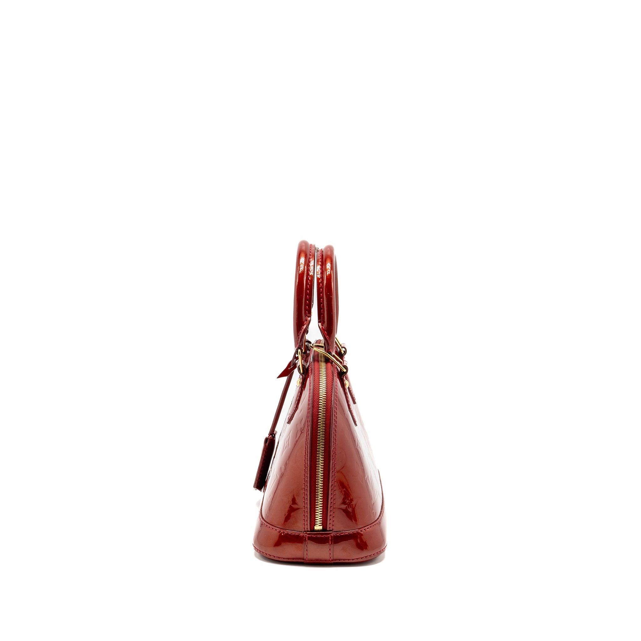 LOUIS VUITTON ALMA BB PATENT LEATHER RED GHW