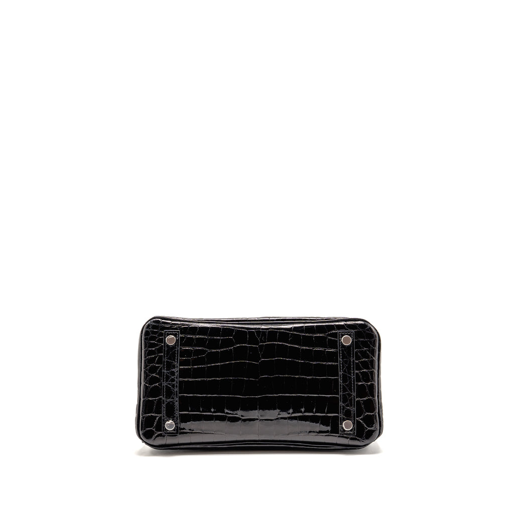 HERMES BIRKIN 25 CROCODILE NILOTICUS BLACK SHW